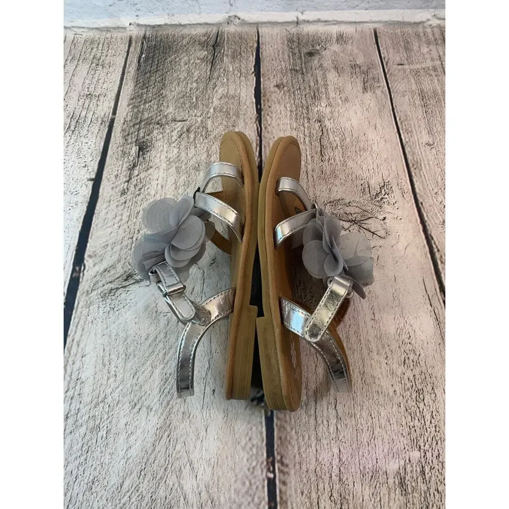FLOWERS BY NINA Girl’s Annabel Strappy Applique Sandals / Size: 11
